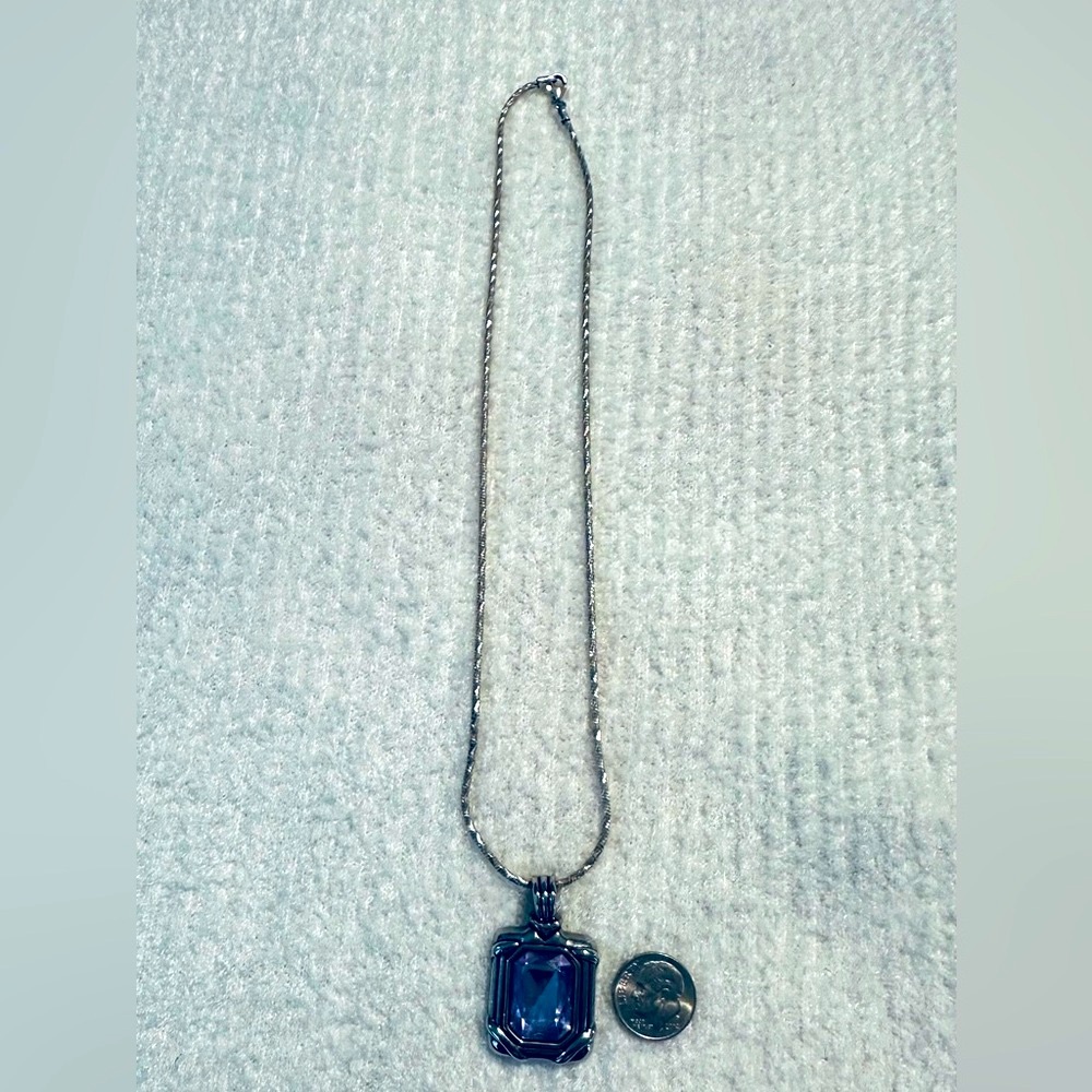 Silver 18” Necklace with Seven Interchangeable Pendants